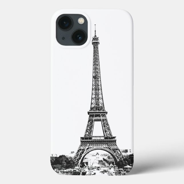 Torre Eiffel preto e branco (Verso)