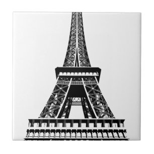 Torre Eiffel preto e branco Paris França Arte Obra