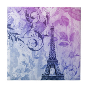 torre Eiffel roxa chique feminino bonito de Paris