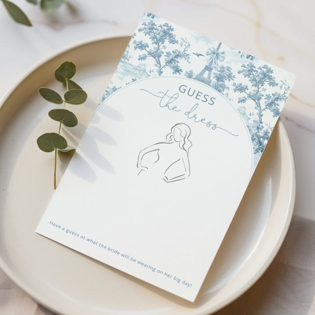 Torre Eiffel Toile Adivinha o jogo da noiva (Criador carregado)