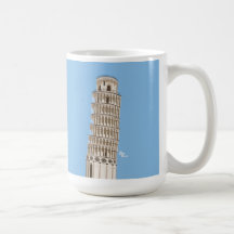 Torre inclinada da caneca de Pisa