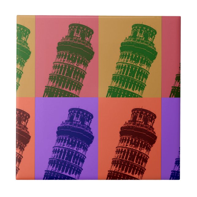 Torre inclinada de Pisa Pop Art (Frente)