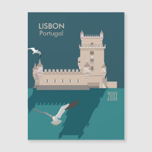 Torre Lisboa de Belem no estilo do poster vintage