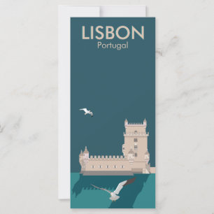 Torre Lisboa de Belem no estilo do poster vintage