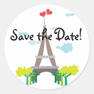 Torre Paris Eiffel para salvar os adesivos