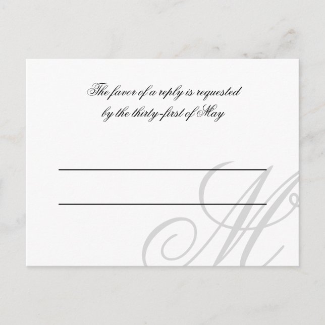 Torre Preta | Preto e Branco | Cartão postal RSVP (Frente)