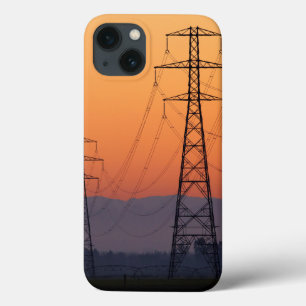 Torres de Energia ao Pôr do Sol
