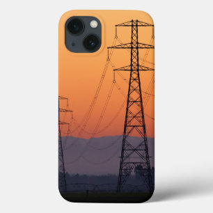 Torres de Energia ao Pôr do Sol