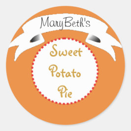 Torta de abóbora e batata doce etiqueta alimentar