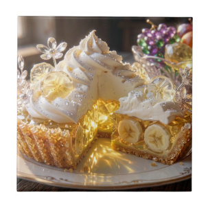 Torta de Creme de Banana Cristal Brilhante