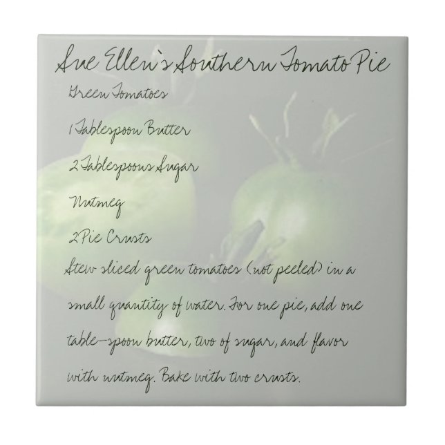 Torta do sul do tomate de Sue Ellen (Frente)