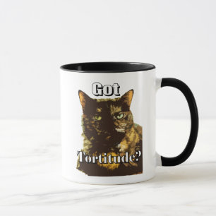Tortitude obtido caneca combinado com gato da