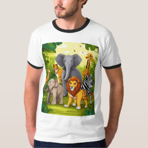 Tortoise Triumph: Camiseta de Celebração da Selva