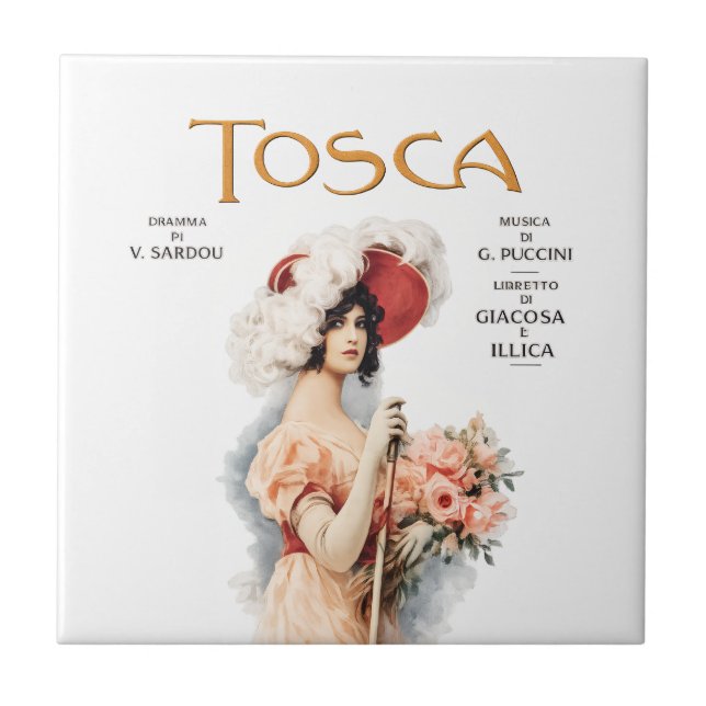 Tosca Opera Vintage - Puccini Opera Poster Design (Frente)