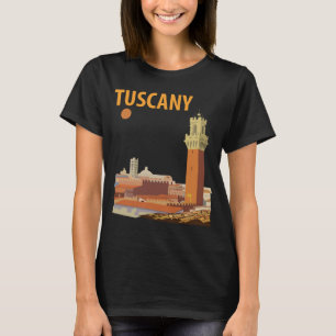 Toscana Camisa de Viagem Retro Itália Torre