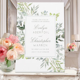 Toscana Eucalyptus Greenery Convite para Casamento