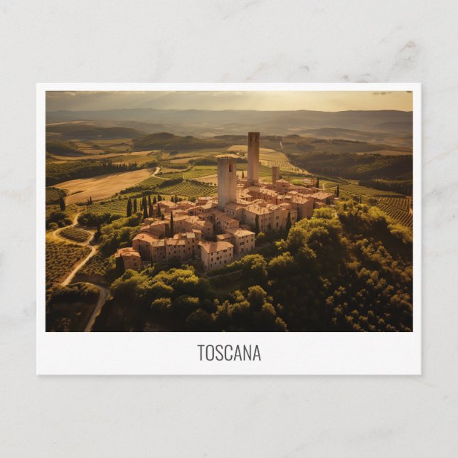 Toscana, Itália cartão postal (Frente)