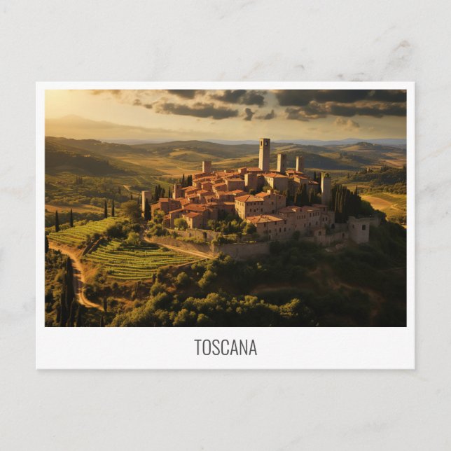 Toscana, Itália cartão postal (Frente)