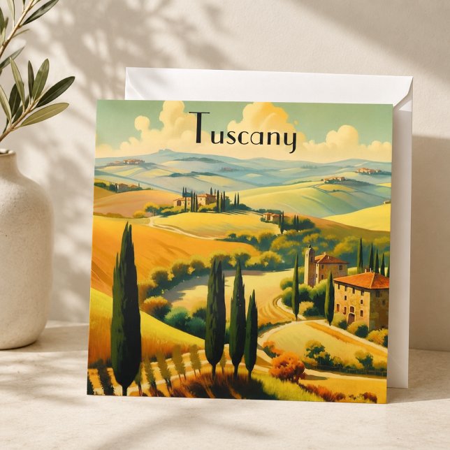 Toscana Rústica Vintage com Texto Personalizado (Criador carregado)
