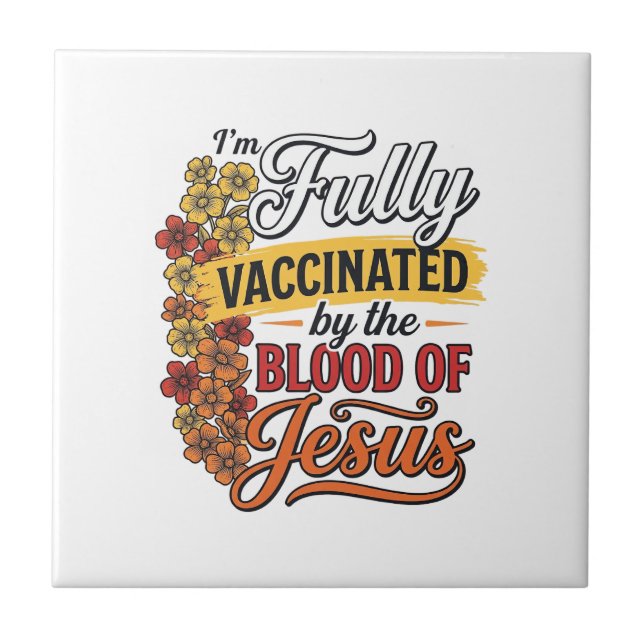Totalmente Vacinado pelo Sangue de Jesus Camisa De (Frente)