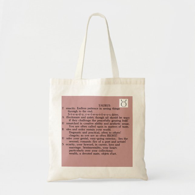 Tote 1-Taurus o 20 de abril - 20 de maio o bolsa do (Frente)