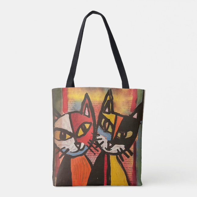Tote 2 Bolsa de ombro de gato (Verso)