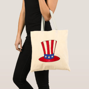 Tote 4 de julho Bolsa do Patriótico Tio Sam Top Hat