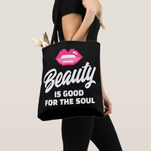 Tote A beleza é boa para a alma bolsa lateral fofa