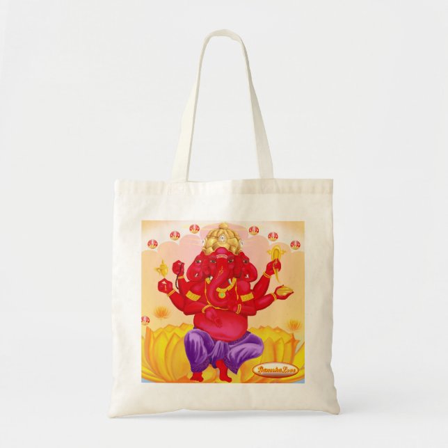 Tote A bolsa de canvas de Trimukah Ganesha (Frente)