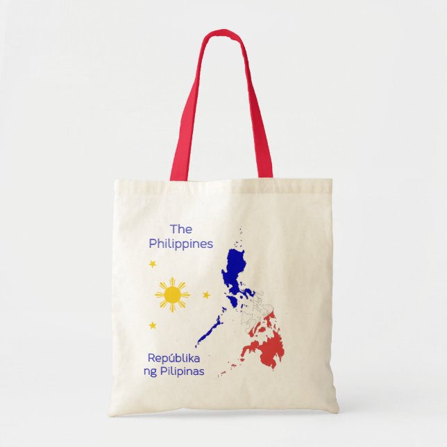 Tote A bolsa de canvas do gráfico do mapa de Filipinas (Frente)