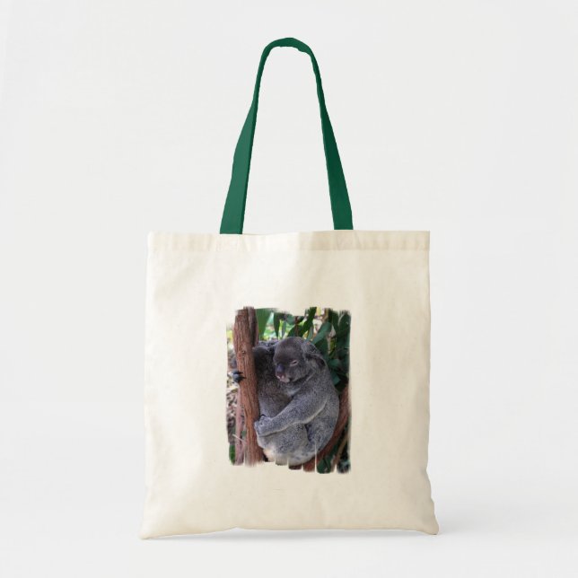 Tote A bolsa de canvas pequena da família do Koala (Frente)