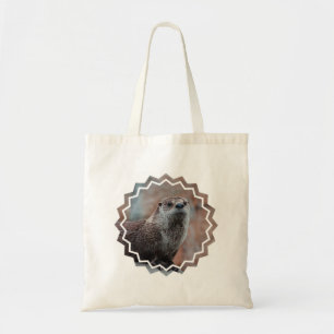 Tote A bolsa de canvas pequena da foto da lontra