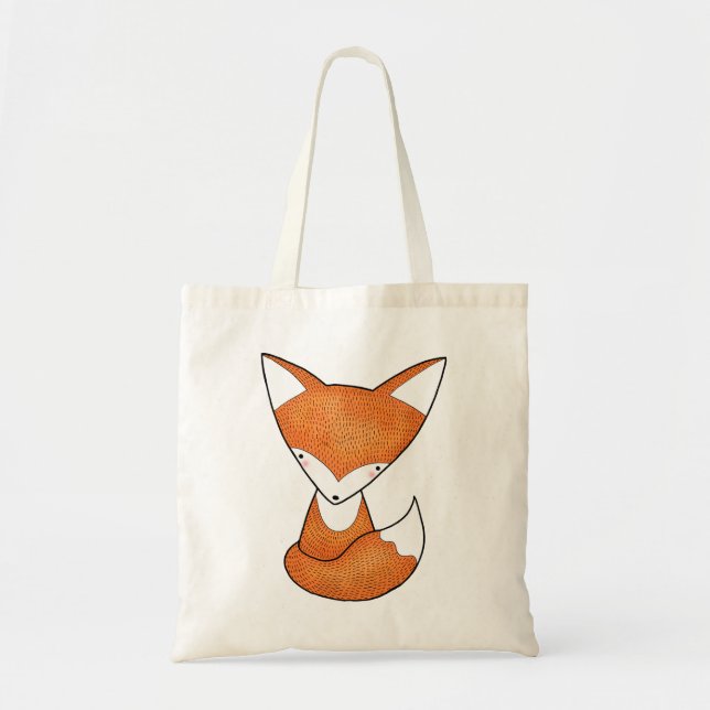Tote A bolsa de compra bonito da arte do Fox da sacola (Frente)