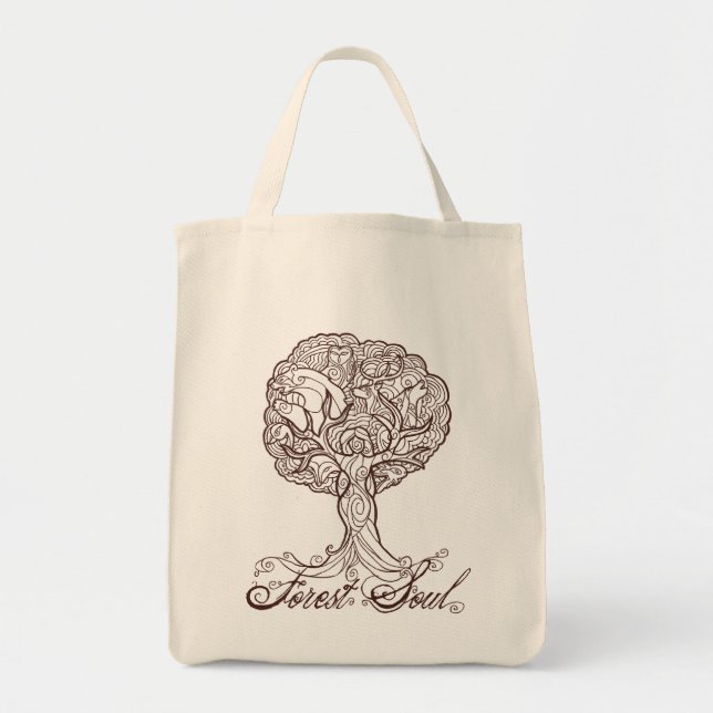 Tote A bolsa de compra da alma da floresta (Frente)