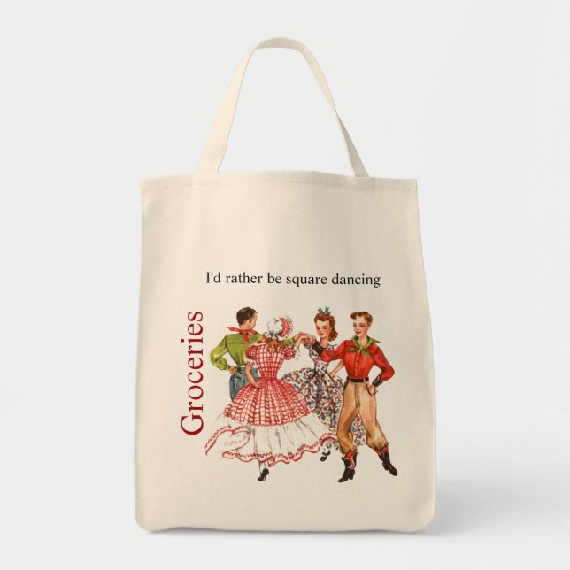 Tote A bolsa de compra da dança quadrada (Frente)