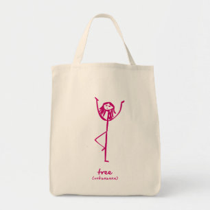 Tote A bolsa de compra da menina da ioga