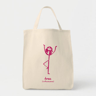 Tote A bolsa de compra da menina da ioga