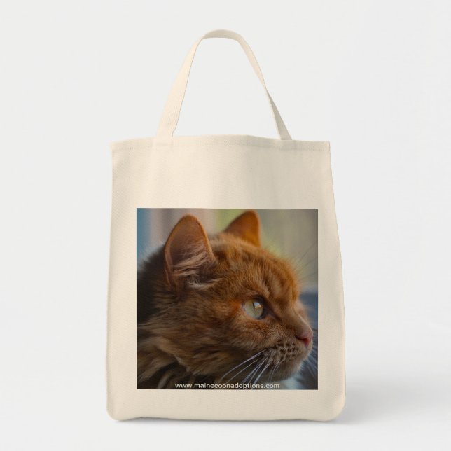 Tote A bolsa de compra das canvas, gato principal da (Frente)
