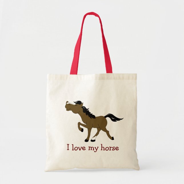 Tote A bolsa de compra do amante do CAVALO da CASTANHA (Frente)