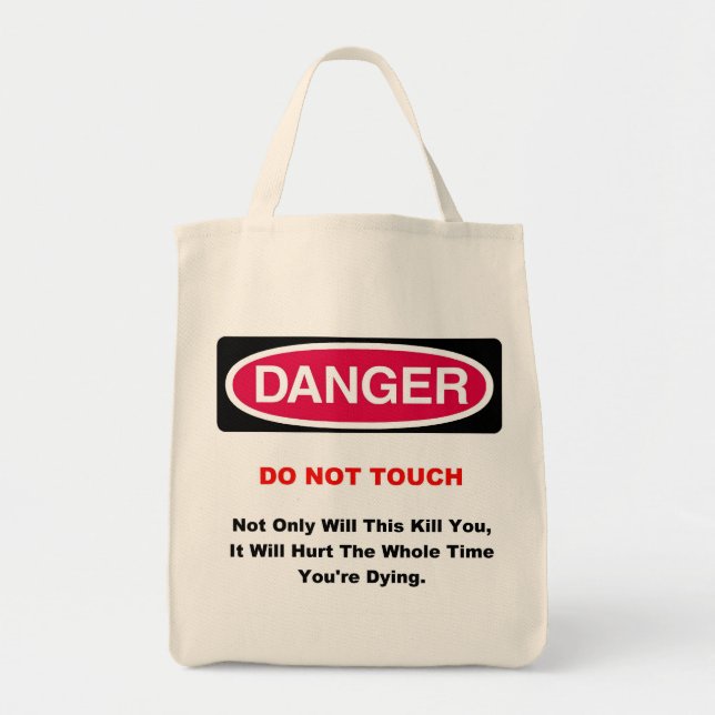 Tote A bolsa de compra do perigo (Frente)