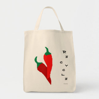 Tote A bolsa de compra do reciclar das pimentas da