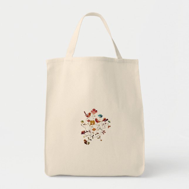 Tote A bolsa de compra dos pássaros (Frente)