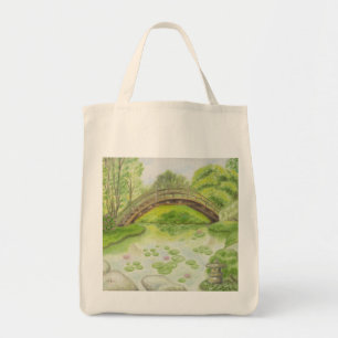 Tote A bolsa de compra japonesa do jardim