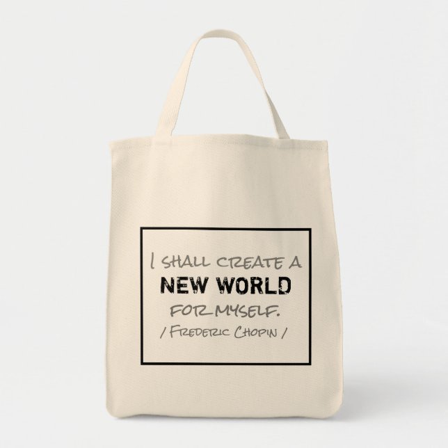 Tote A bolsa de compra nova do mundo de Frederic Chopin (Frente)