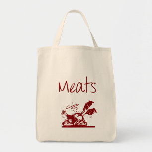 Tote A bolsa de compra reusável da carne