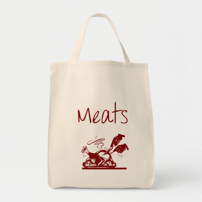 Tote A bolsa de compra reusável da carne (Frente)
