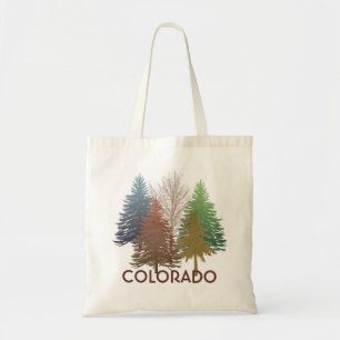 Tote A bolsa de compra reusável das árvores coloridas