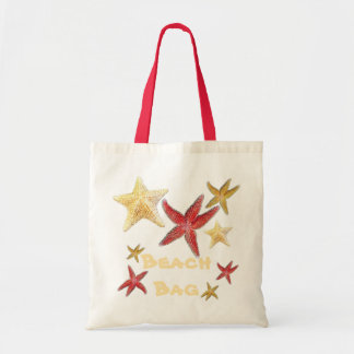 Tote A bolsa de praia amarela Dourado vermelha da