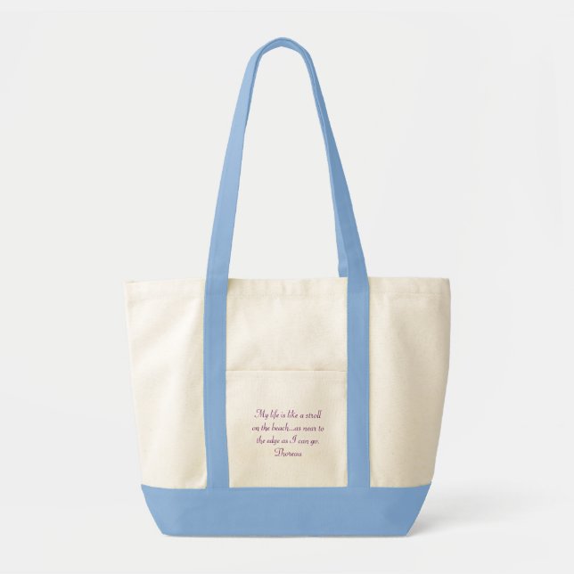 Tote A bolsa de praia das citações de Thoreau (Frente)
