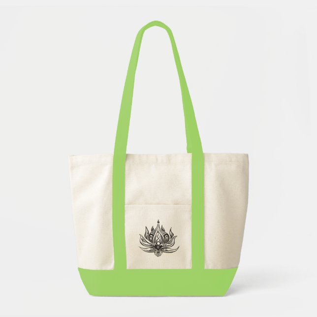 Tote A bolsa de praia de Lotus (Frente)